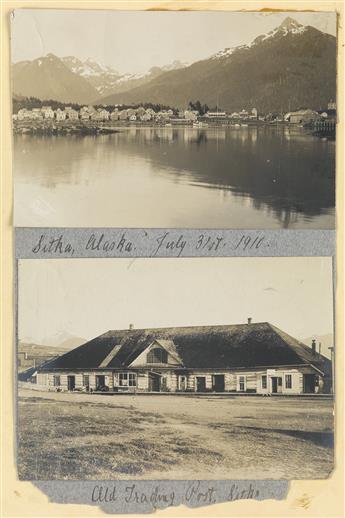 (ALASKA) A group of 32 photographs depicting the daily lives of Alaskans in Juneau, Nome, Klondike, and other towns.